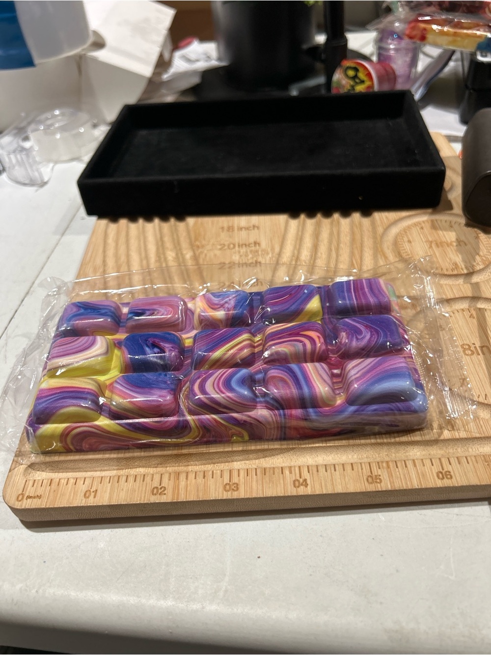 Tie die chocolate bar squishy